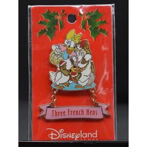 Disney 12 Days Of Christmas Daisy Duck Three French Hens Pin (C1)